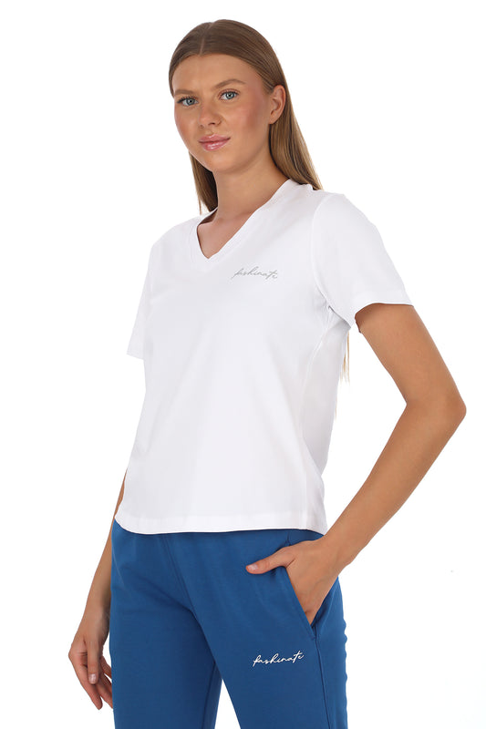 Premium White V- Neck T-Shirts