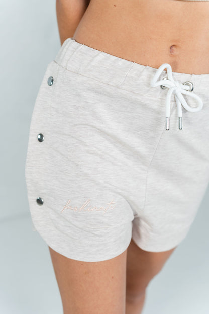 High Waist,Side Split Snap Casual Active Wear Shorts