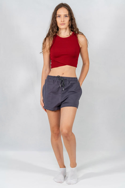 Casual Shorts With Front Line Detail