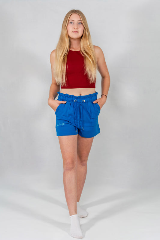 Riddled-Waist Stretch Soft Cosy Shorts